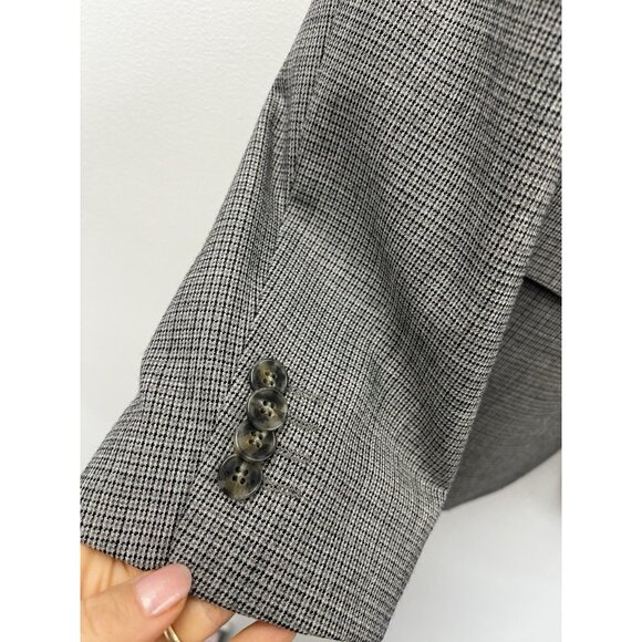 Versace Collection Wool Blazer  Sports Coat Gray houndstooth  Sz 54 - Picture 7 of 15